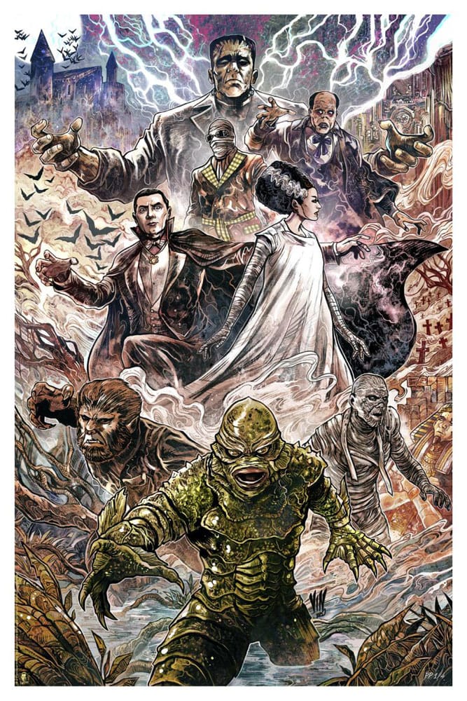 Universal Monsters Art Print Universal Monsters by Vincenzo Riccardi 61 x 41 cm - non encadrée