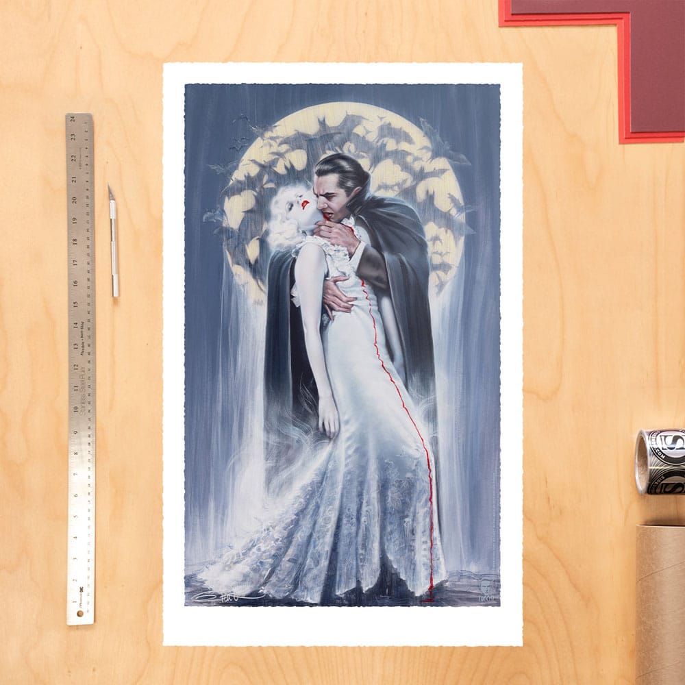 Dracula Art Print The Kiss by Olivia De Berardinis 70 x 43 cm - non encadrée