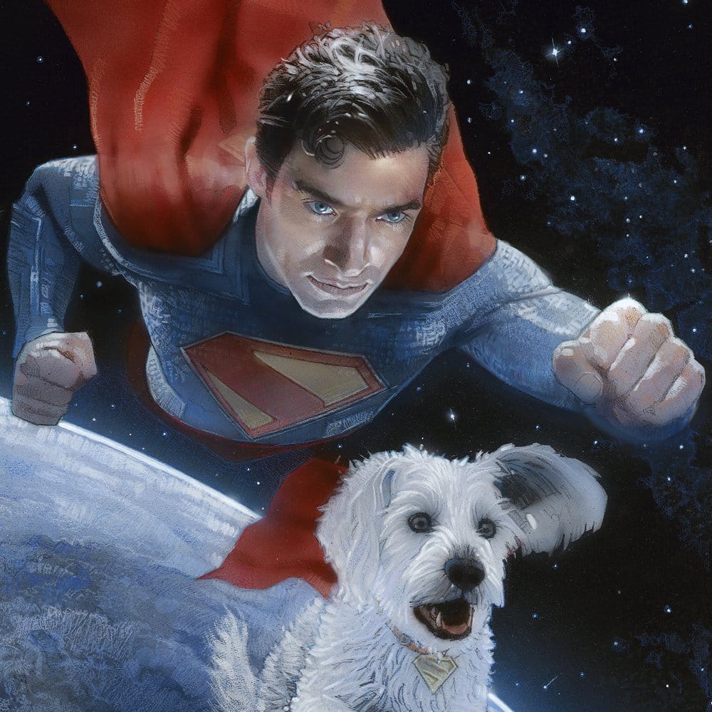 DC Comics impression Art Print Superman and Krypto 46 x 61 cm - non encadrée