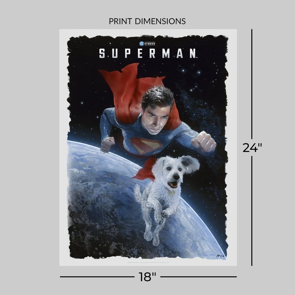DC Comics impression Art Print Superman and Krypto 46 x 61 cm - non encadrée