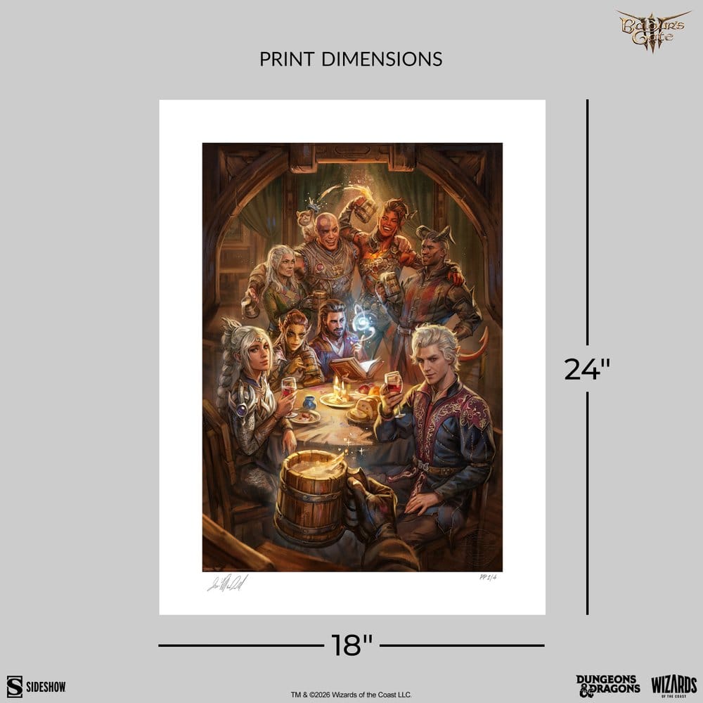 Baldur's Gate III impression Art Print The Elfsong Tavern 61 x 46 cm - non encadrée