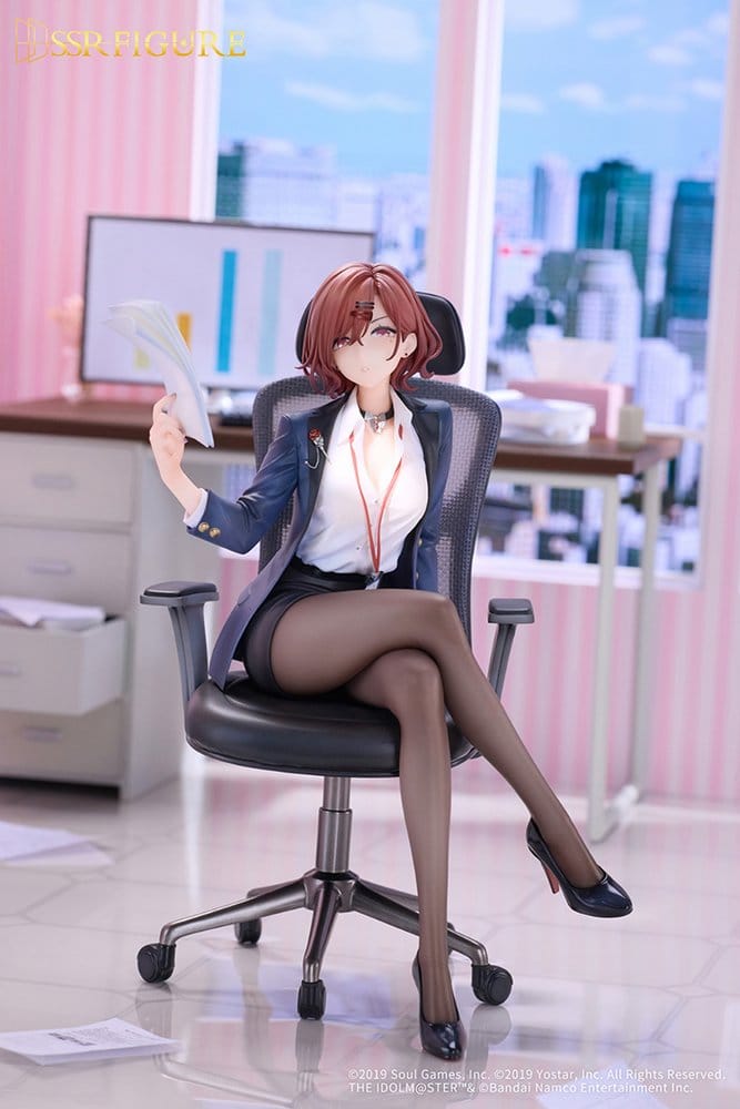The Idolmaster Shiny Colors x Mahjong Soul figurine PVC 1/7 Madoka Higuchi Effortless Work Ver. 21 cm