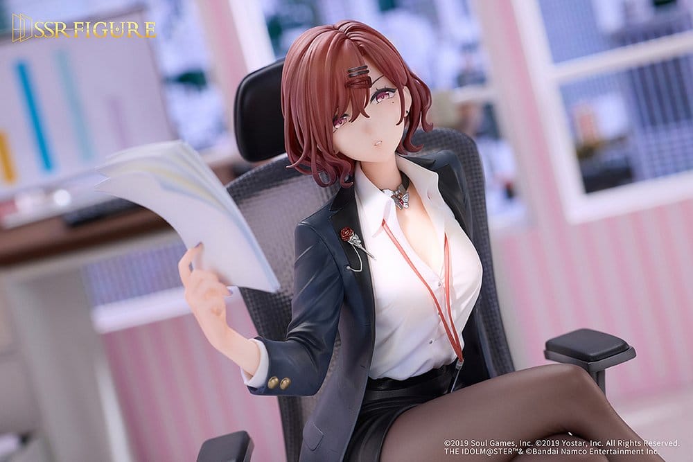 The Idolmaster Shiny Colors x Mahjong Soul figurine PVC 1/7 Madoka Higuchi Effortless Work Ver. 21 cm