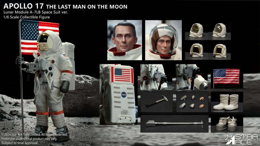 NASA Apollo 17 figurine 1/6 The Last Man on the Moon 30 cm