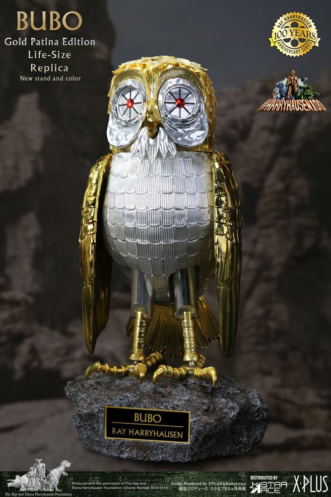 Le Choc des Titans statuette Ray Harryhausens Bubo Gold Patina Edition Deluxe Ver. 34 cm