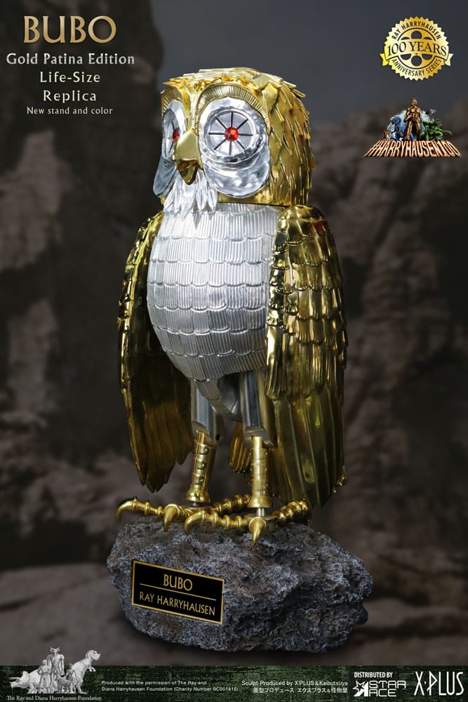 Le Choc des Titans statuette Ray Harryhausens Bubo Gold Patina Edition Deluxe Ver. 34 cm