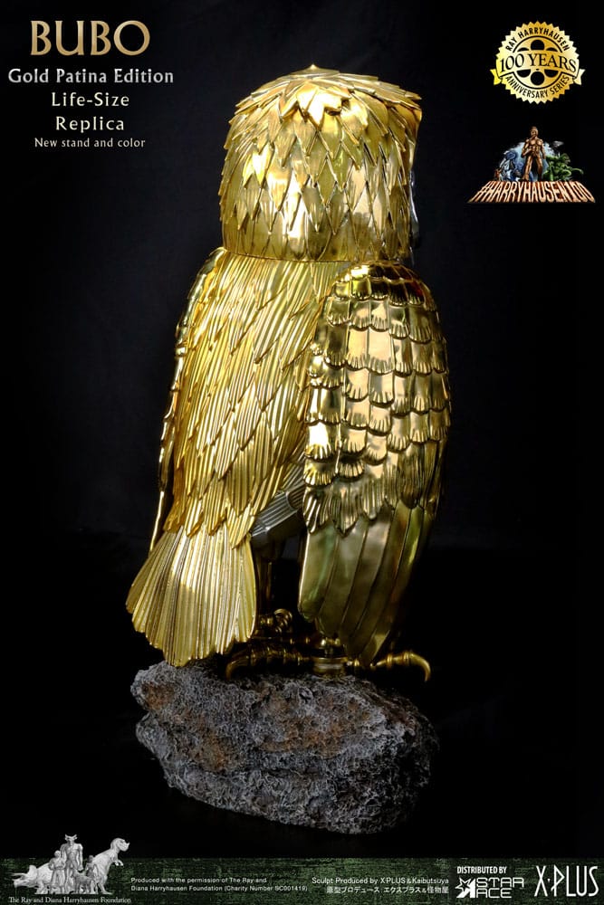 Le Choc des Titans statuette Ray Harryhausens Bubo Gold Patina Edition Deluxe Ver. 34 cm