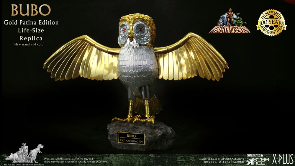 Le Choc des Titans statuette Ray Harryhausens Bubo Gold Patina Edition Deluxe Ver. 34 cm