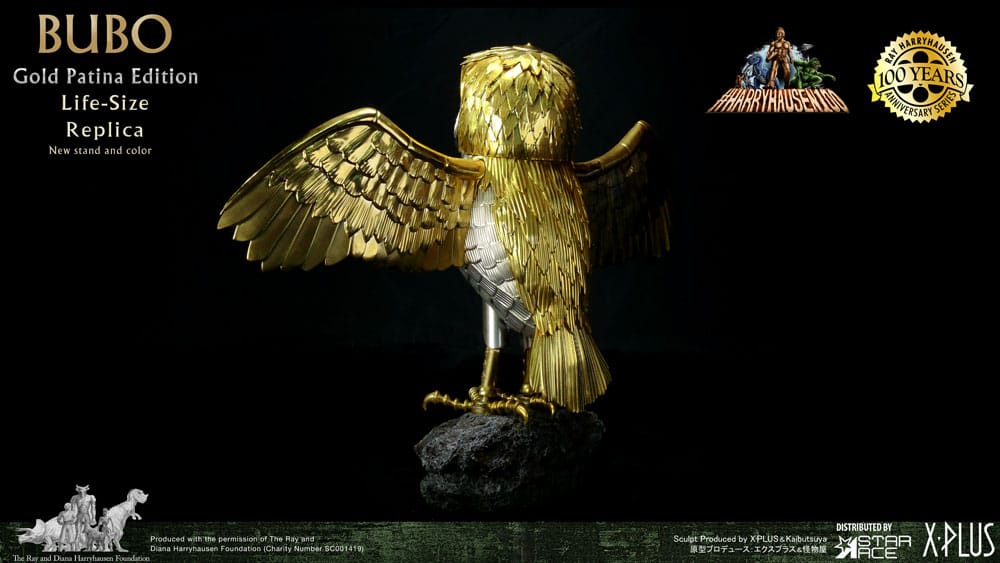 Le Choc des Titans statuette Ray Harryhausens Bubo Gold Patina Edition Deluxe Ver. 34 cm
