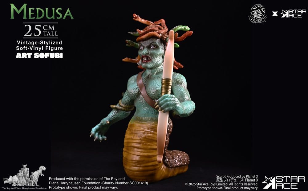 Ray Harryhausen statuette Soft Vinyl Medusa Vintage-Style 25 cm