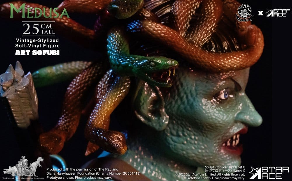 Ray Harryhausen statuette Soft Vinyl Medusa Vintage-Style 25 cm