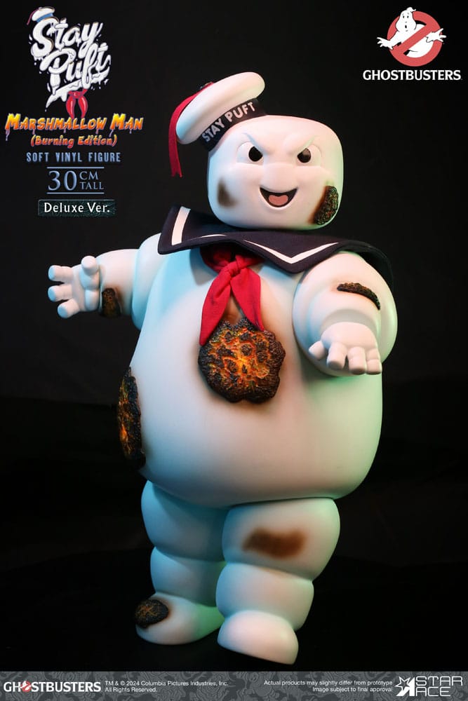 Ghostbusters statuette Soft Vinyl Stay Puft Marshmallow Man Burnign Edition Deluxe Version 30 cm