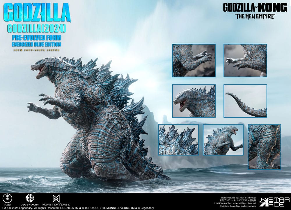 Godzilla vs. Kong: The New Empire statuette Soft Vinyl Godzilla (2024) Evolved Blue Edition 28 cm