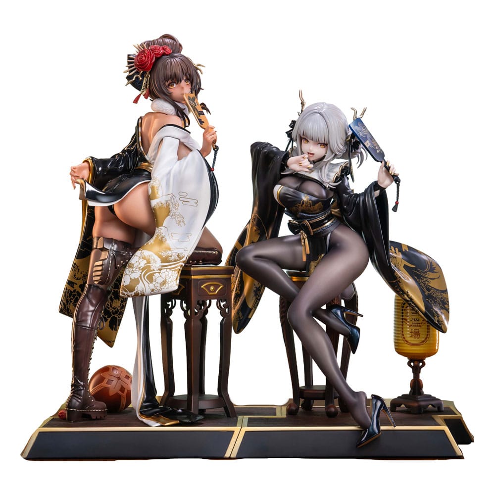 Goddess of Victory: Nikke set 2 statuetten PVC 1/4 Blanc & Noir