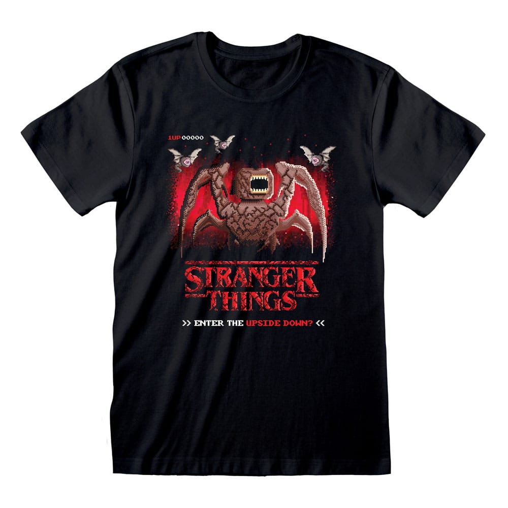 Stranger Things T-Shirt 8 Bit Upside Down (S)