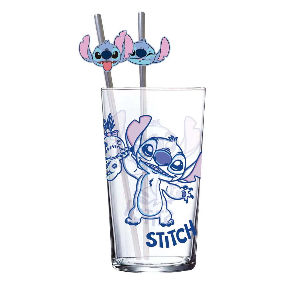 Lilo & Stitch verre tumbler avec pailles métal Stitch 485 ml