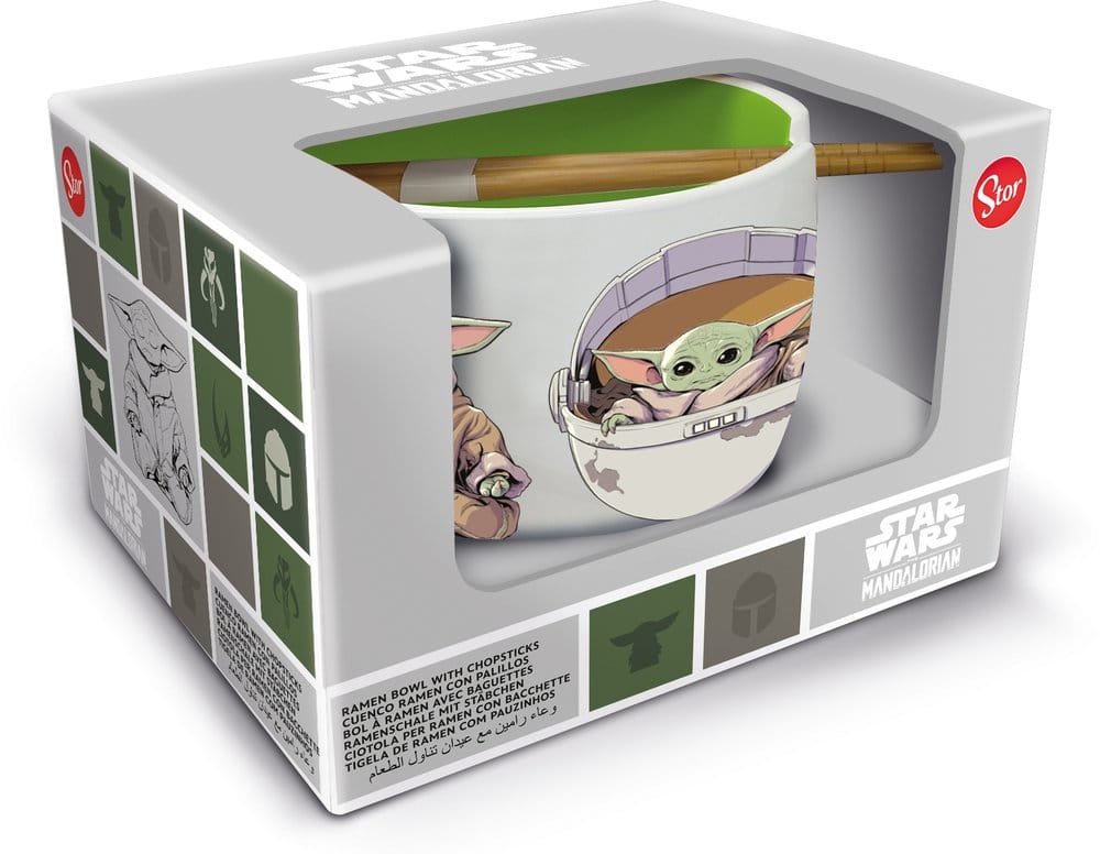 Star Wars: The Mandalorian bol à ramen avec baguettes Grogu