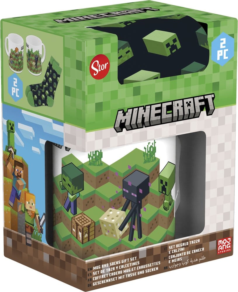 Minecraft set mug & chaussettes