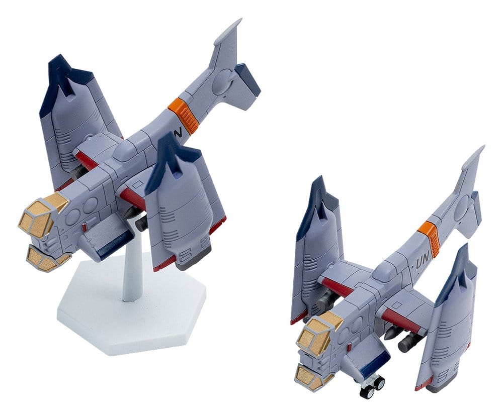 Rebuild of Evangelion plastic model kit SYUTO Tiny Scale UNAF Close Air Support VTOL Aircraft YAGR-3B 5 cm
