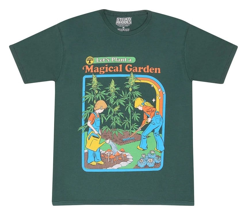 Steven Rhodes T-Shirt Let's Plant A Magical Garden Green (XXL)