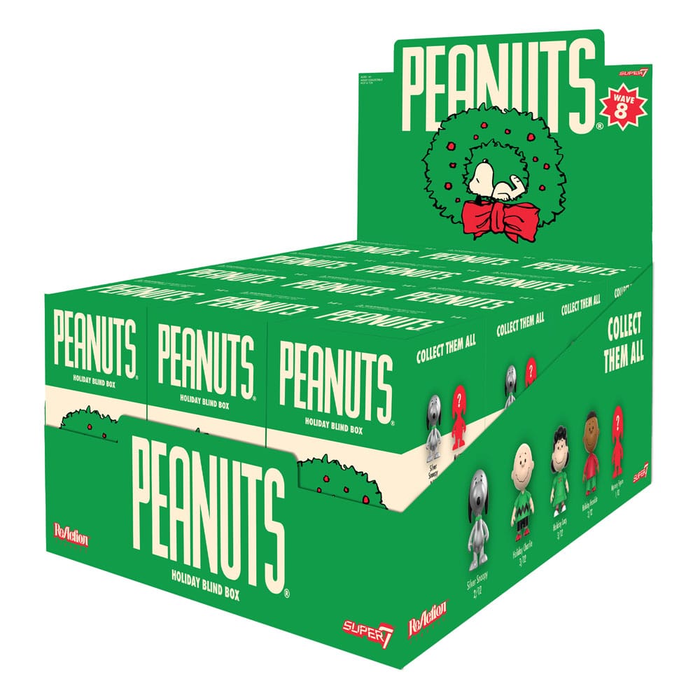 Peanuts présentoir boîte-mystère figurines ReAction Wave 08 Holiday 10 cm (12)