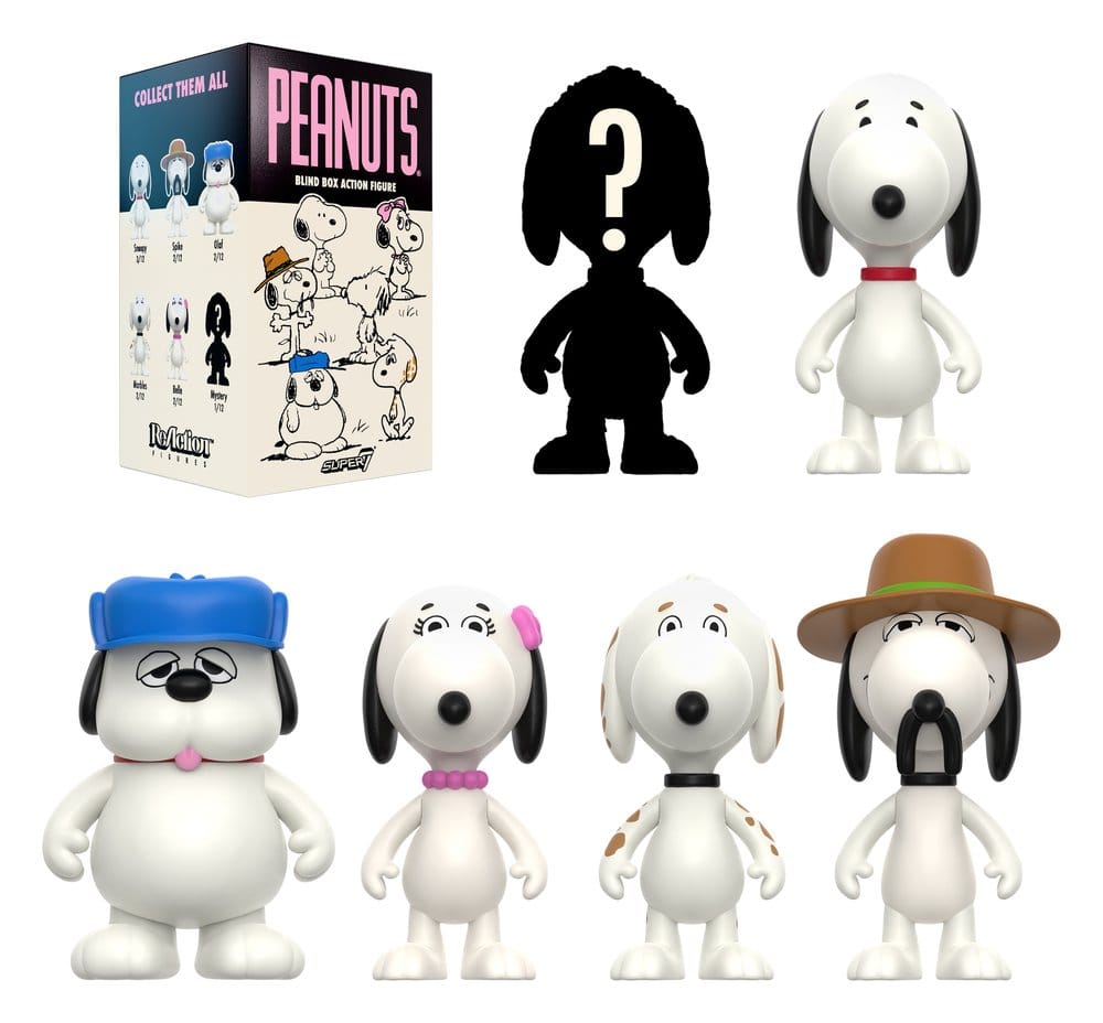 Peanuts ReAction figurines Snoopy's Siblings Wave 10 Blind Box 10 cm présentoir (12)
