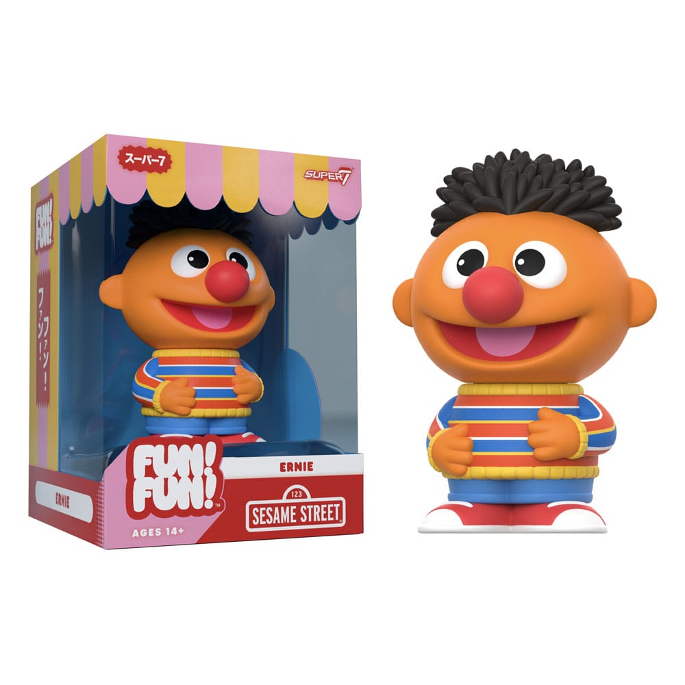 1, Rue Sésame figurine Soft Vinyl FUN! FUN! Wave 02 Ernie 13 cm