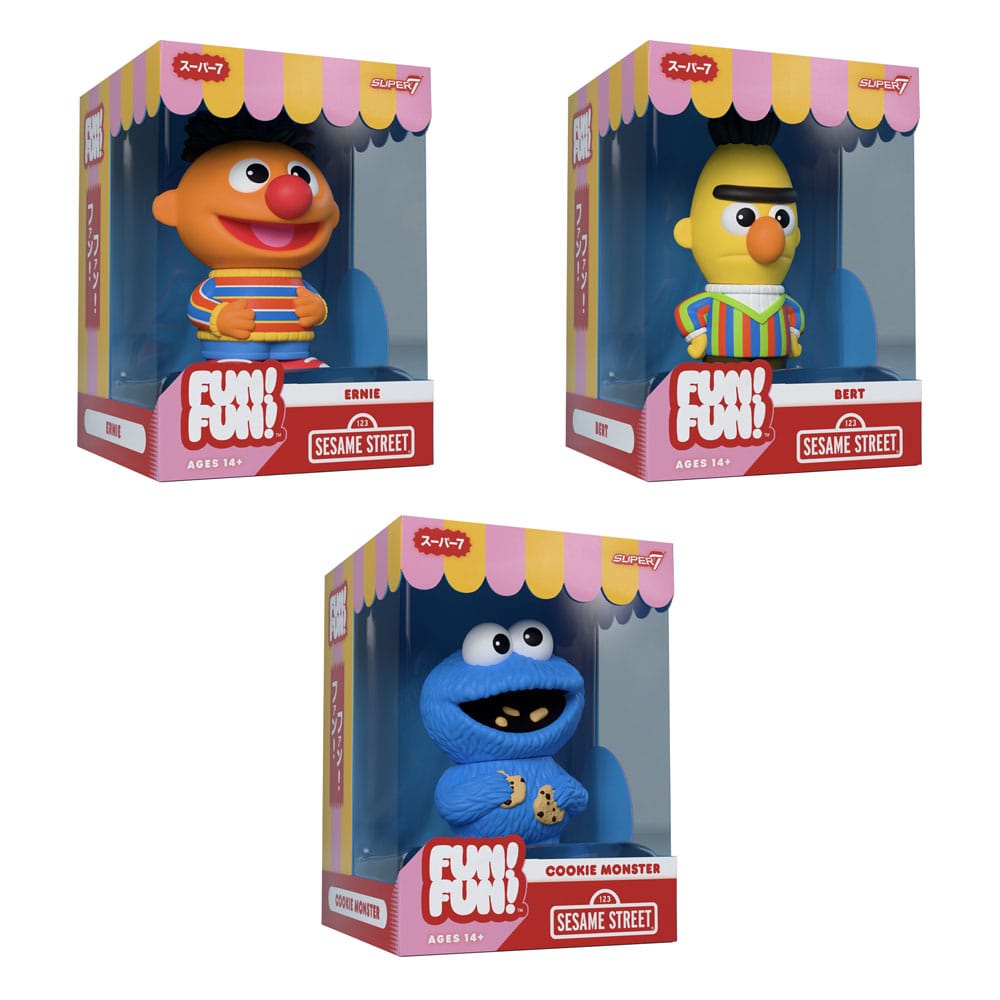 1, Rue Sésame figurine Soft Vinyl FUN! FUN! Wave 02 Ernie 13 cm