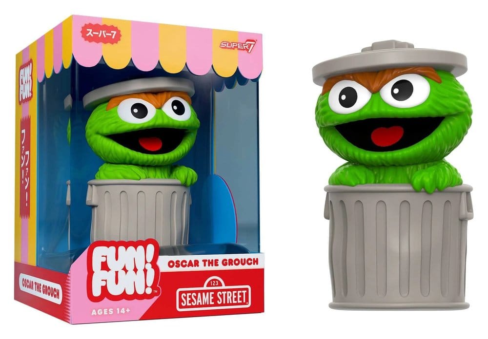 1, Rue Sésame figurine Soft Vinyl Fun! Fun! Wave 01 - Oscar the Grouch 18 cm