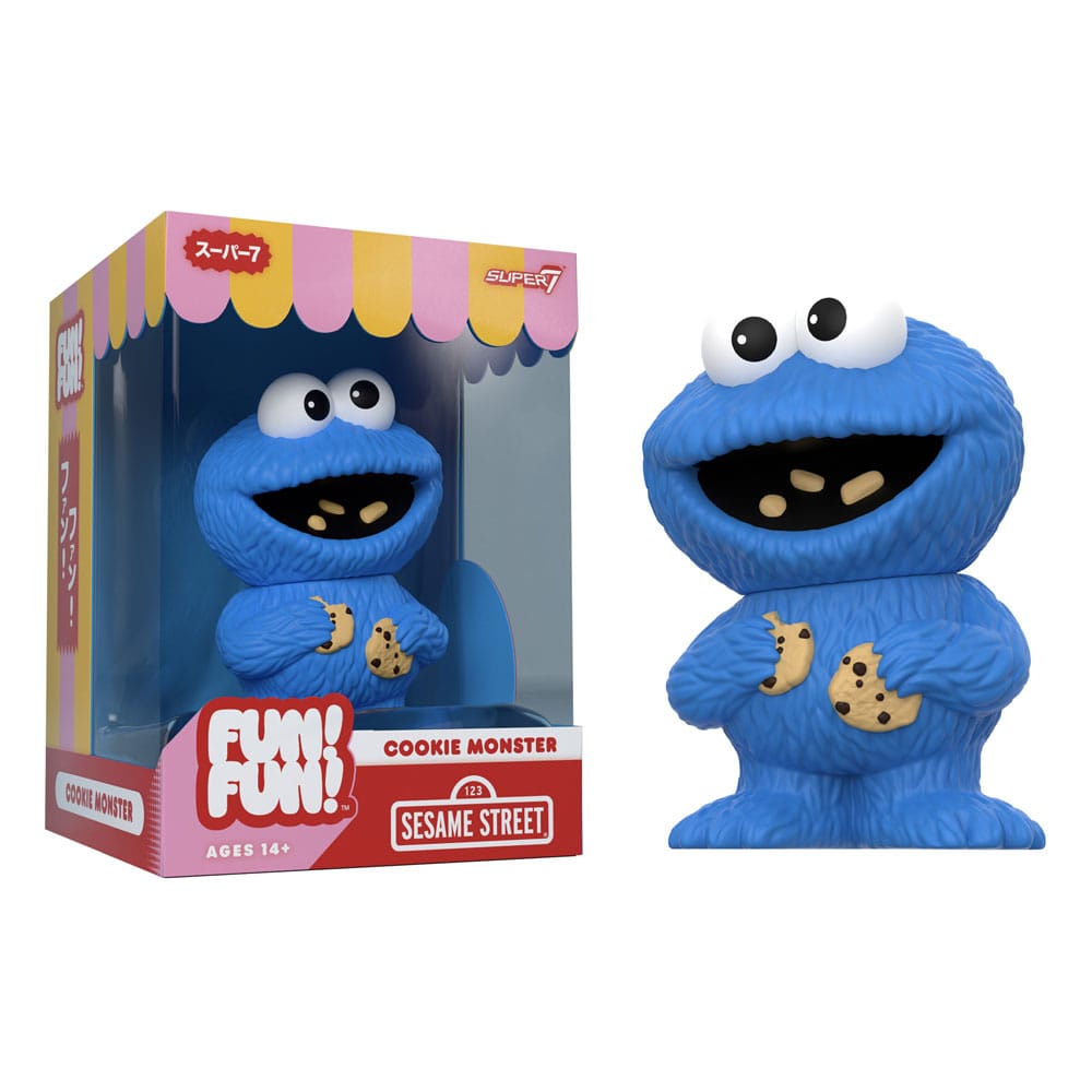 1, Rue Sésame figurine Soft Vinyl FUN! FUN! Wave 02 Cookie Monster 13 cm