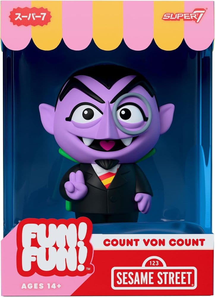 1, Rue Sésame figurine Soft Vinyl Fun! Fun! Wave 01 - Count von Count 18 cm