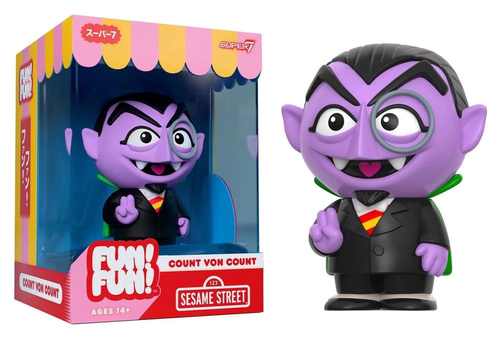1, Rue Sésame figurine Soft Vinyl Fun! Fun! Wave 01 - Count von Count 18 cm