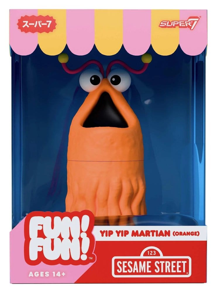 1, Rue Sésame figurine Soft Vinyl Fun! Fun! Yip Yip Martian (Orange) 18 cm