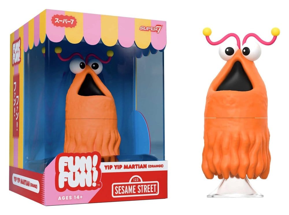 1, Rue Sésame figurine Soft Vinyl Fun! Fun! Yip Yip Martian (Orange) 18 cm