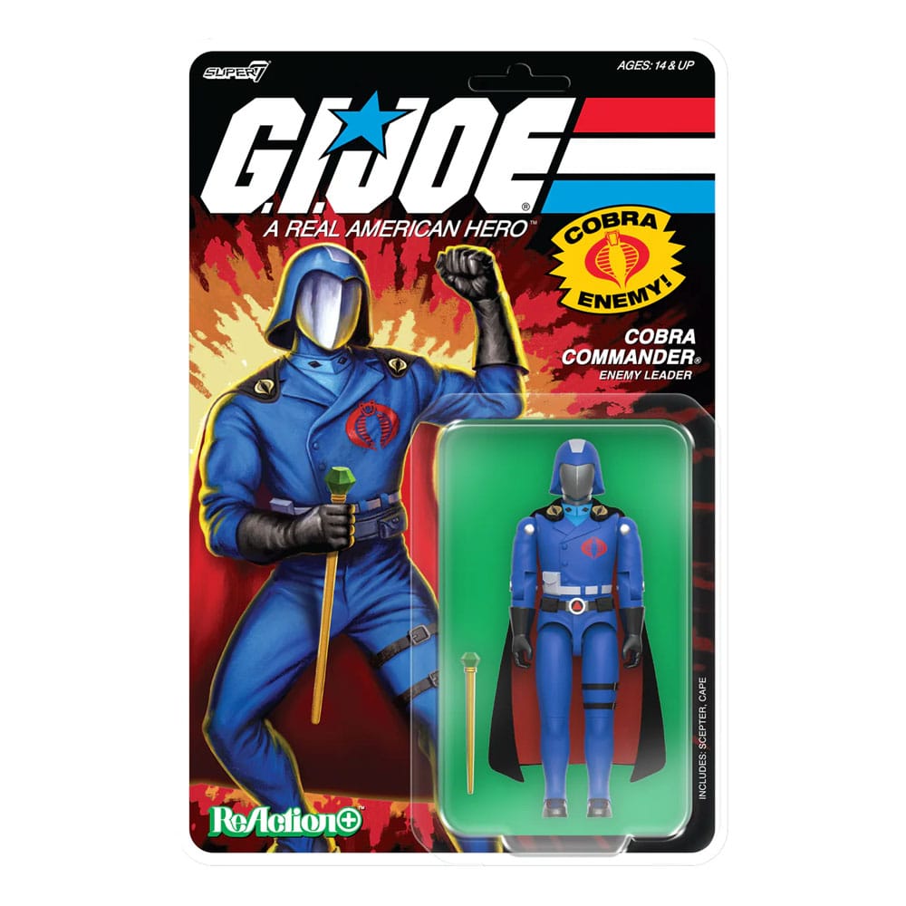 GI Joe Wave 6 figurine ReAction+ Cobra Commander (Movie, Black Cape) 10 cm