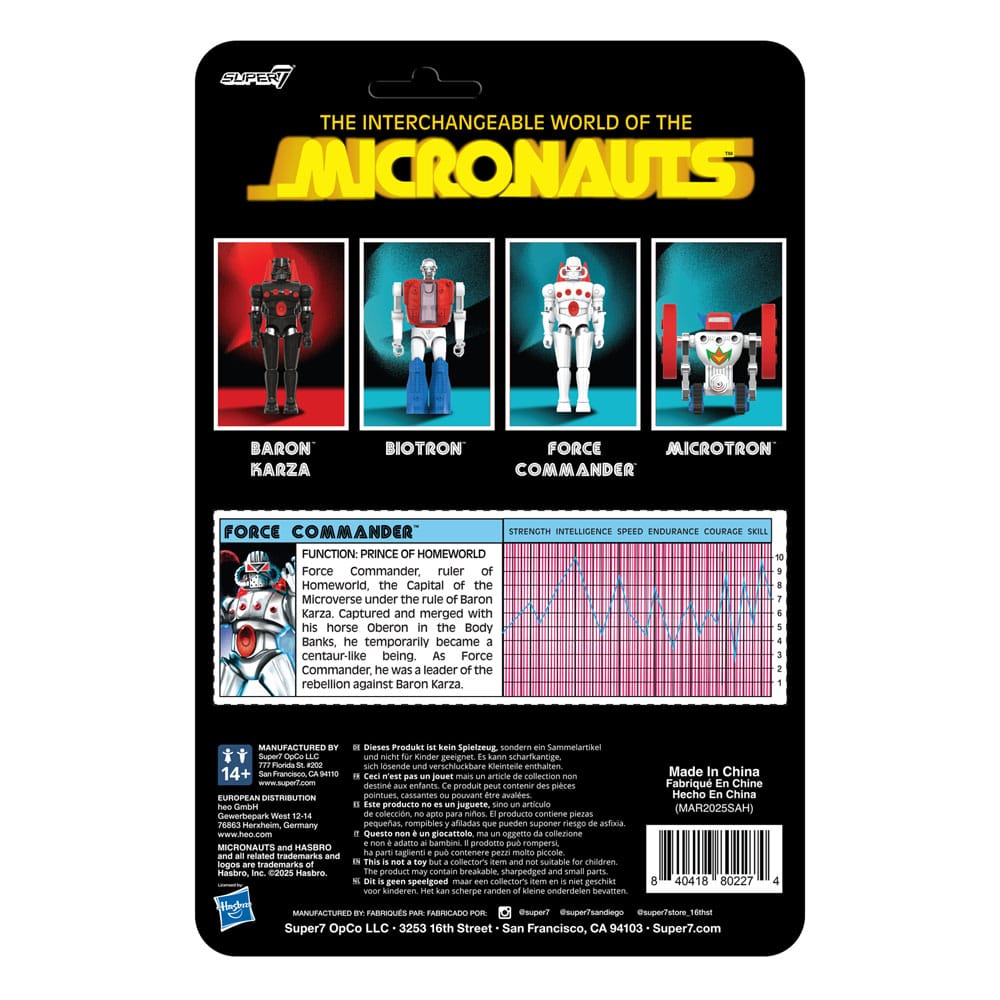 Micronauts figurine ReAction+ Force Commander 9 cm