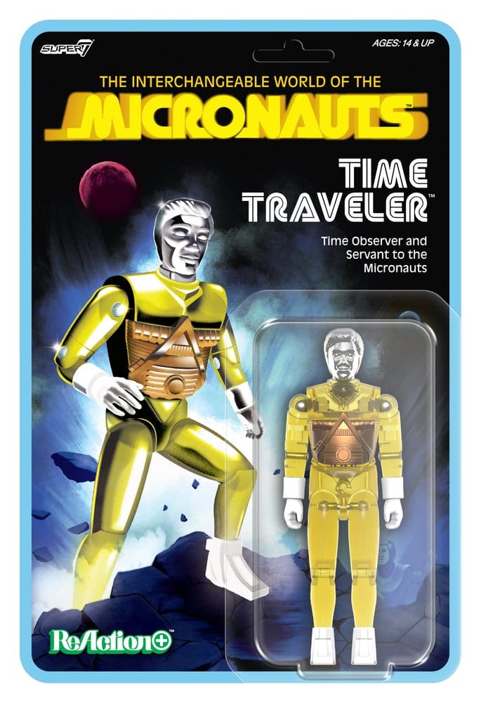 Micronauts figurine ReAction+ Wave 03 Time Traveler (Translucent Yellow) 10 cm