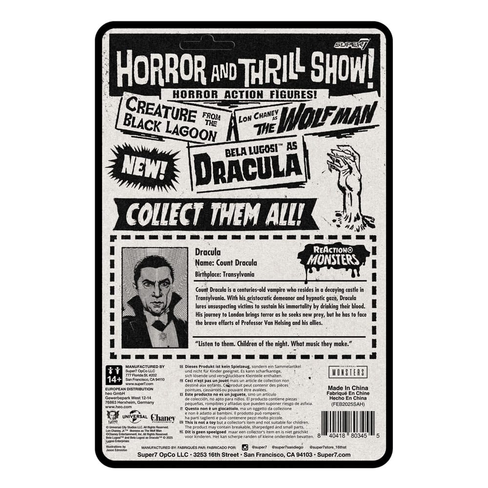 Universal Monsters Wave 1 figurine ReAction+ Dracula 10 cm