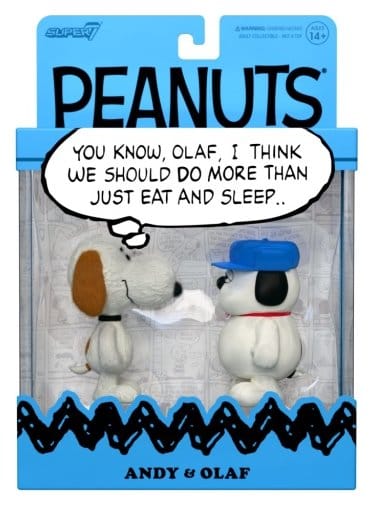 Peanuts ReAction pack 2 figurines Olaf & Andy 10 cm