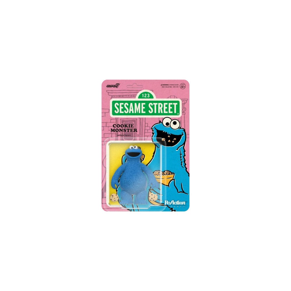 1, Rue Sésame figurine ReAction Wave 02 Cookie Monster 10 cm
