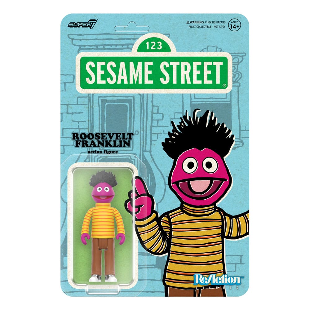 1, Rue Sésame figurine ReAction Wave 04 Roosevelt Franklin 10 cm