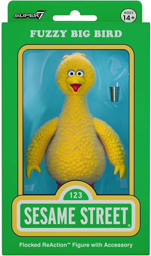 1, rue Sésame ReAction figurine Big Bird (Flocked)