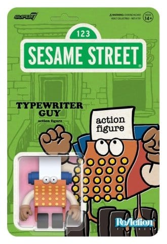 1, Rue Sésame figurine ReAction Wave 06 Typewriter Guy 10 cm