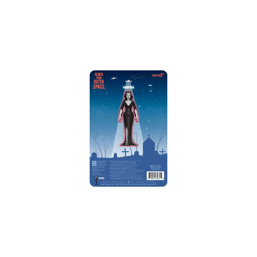Vampira figurine ReAction Wave 01 Vampira Plan 9 Grayscale 10 cm