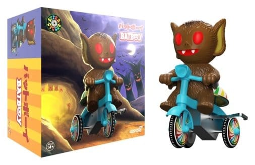Super7 Super Cycles Véhicule Bat Boy (Brown w/ Blue Trike)
