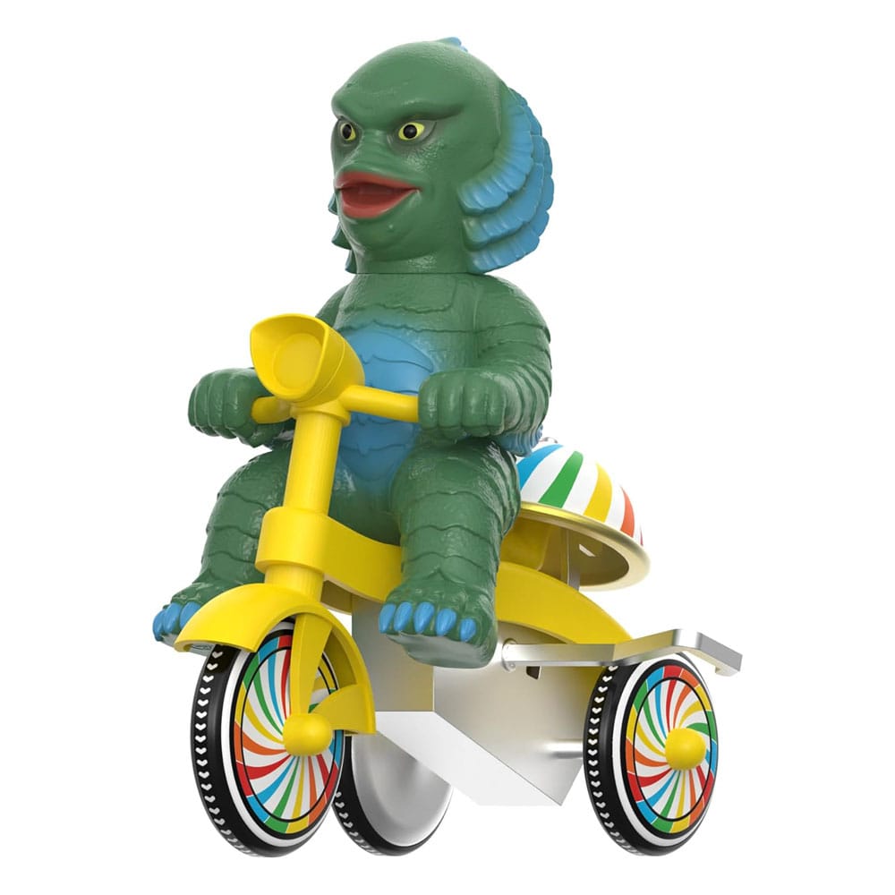 Universal Monsters figurine Super Cycles La Créature du Lagon Noir (Dark Green with Yellow Trike) 13 cm