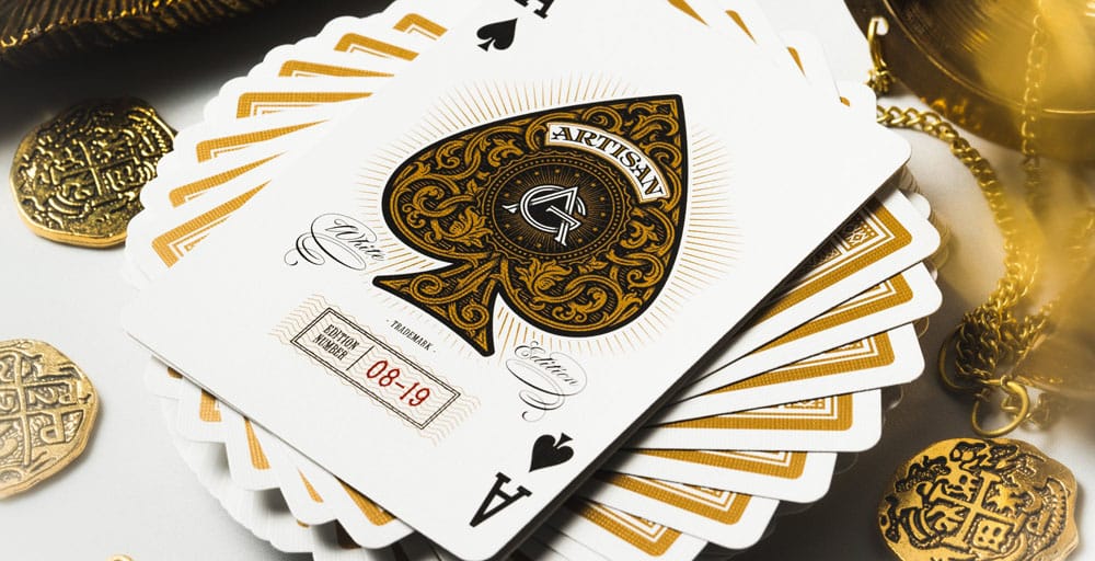 Artisan jeu de cartes à jouer White