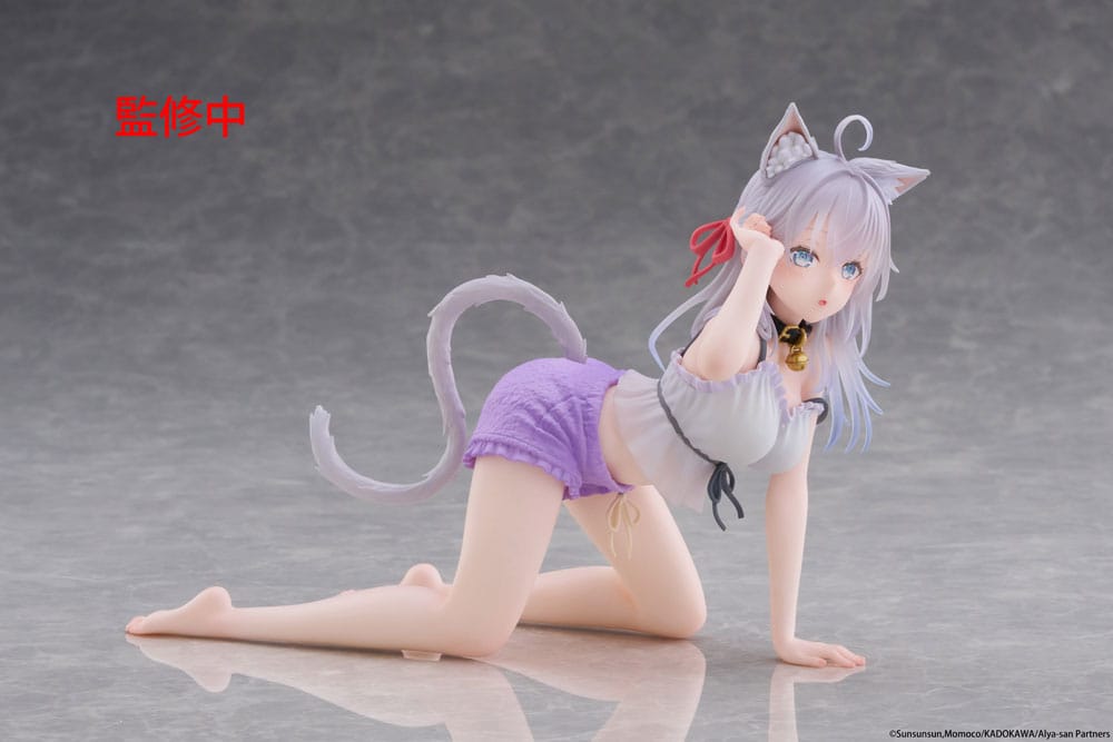 Alya Sometimes Hides Her Feelings in Russian statuette PVC Desktop Cute Figure Alya Cat Ear Roomwear Ver. 13 cm