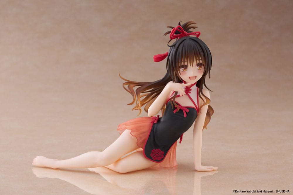 To Love-Ru Darkness statuette PVC Desktop Cute Figure Mikan Yuki Chinese Dress Ver. 13 cm