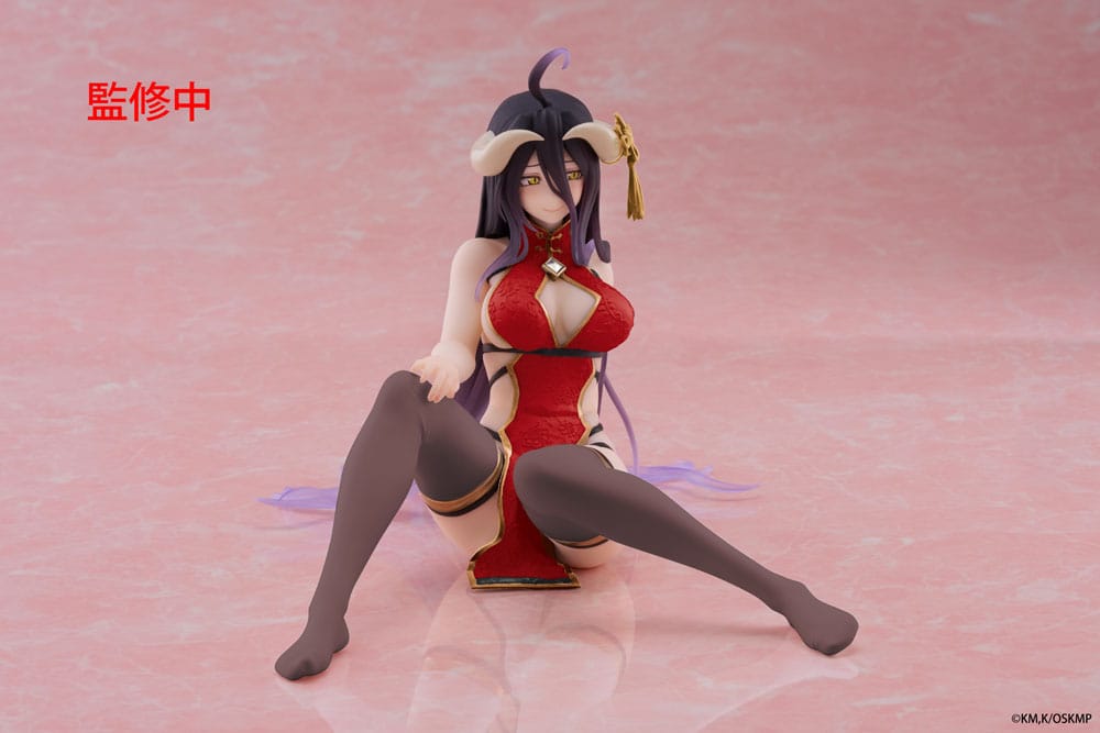 Overlord statuette PVC Desktop Cute Figure Albedo Chinese Dress Ver. Renewal 13 cm